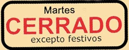 martes cerrado